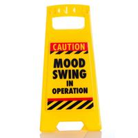 Image of Mood Swing - Desk Warning Sign