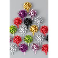 Image of 80 Mini Multi-Coloured Foil Bow Pack