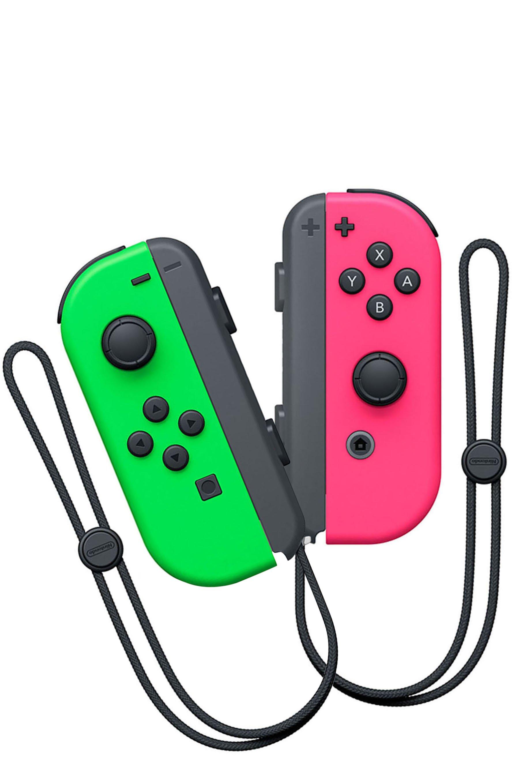 nintendo switch with pink and green