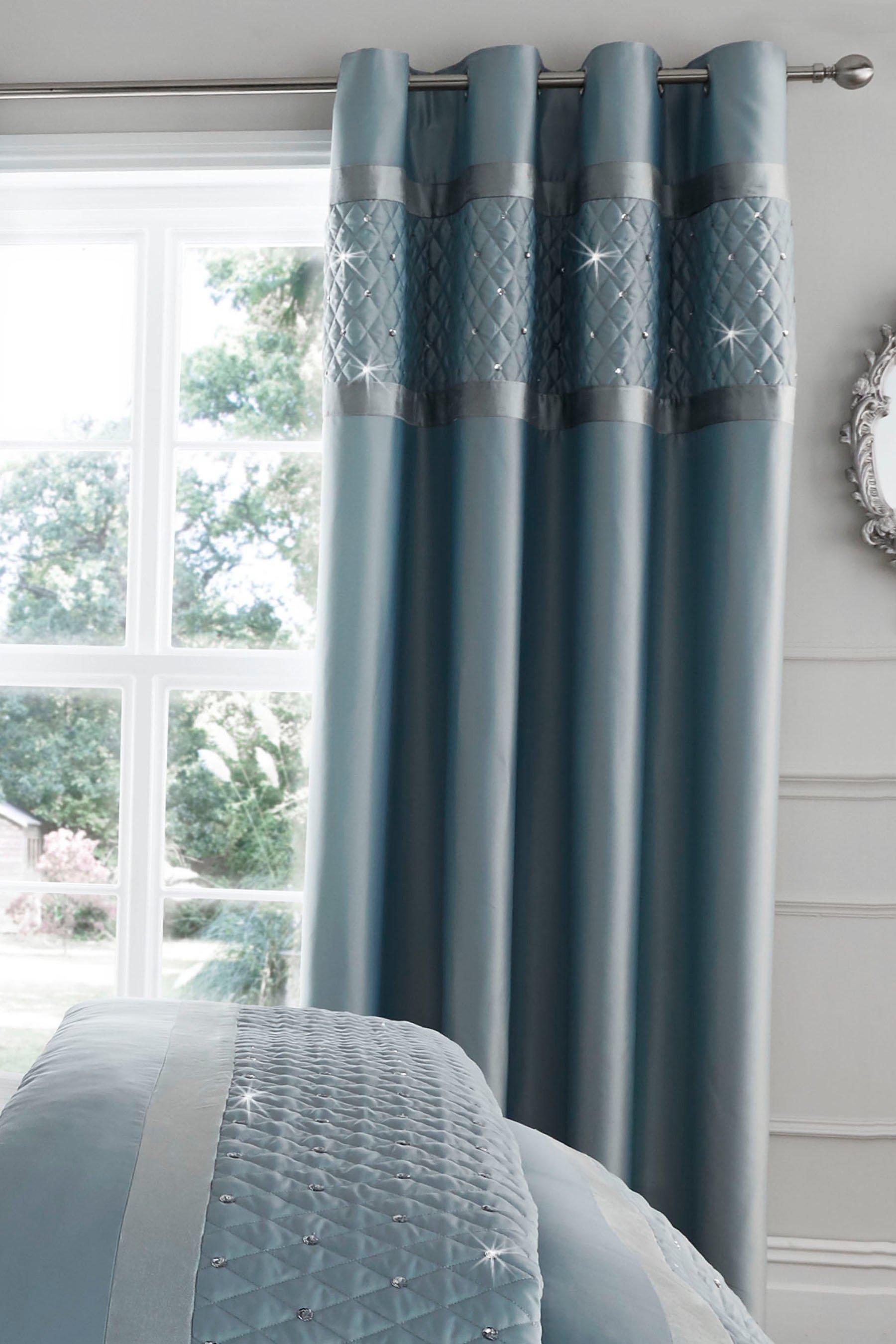Sequin Cluster Lined Eyelet Curtains Catherine Lansfield Studio