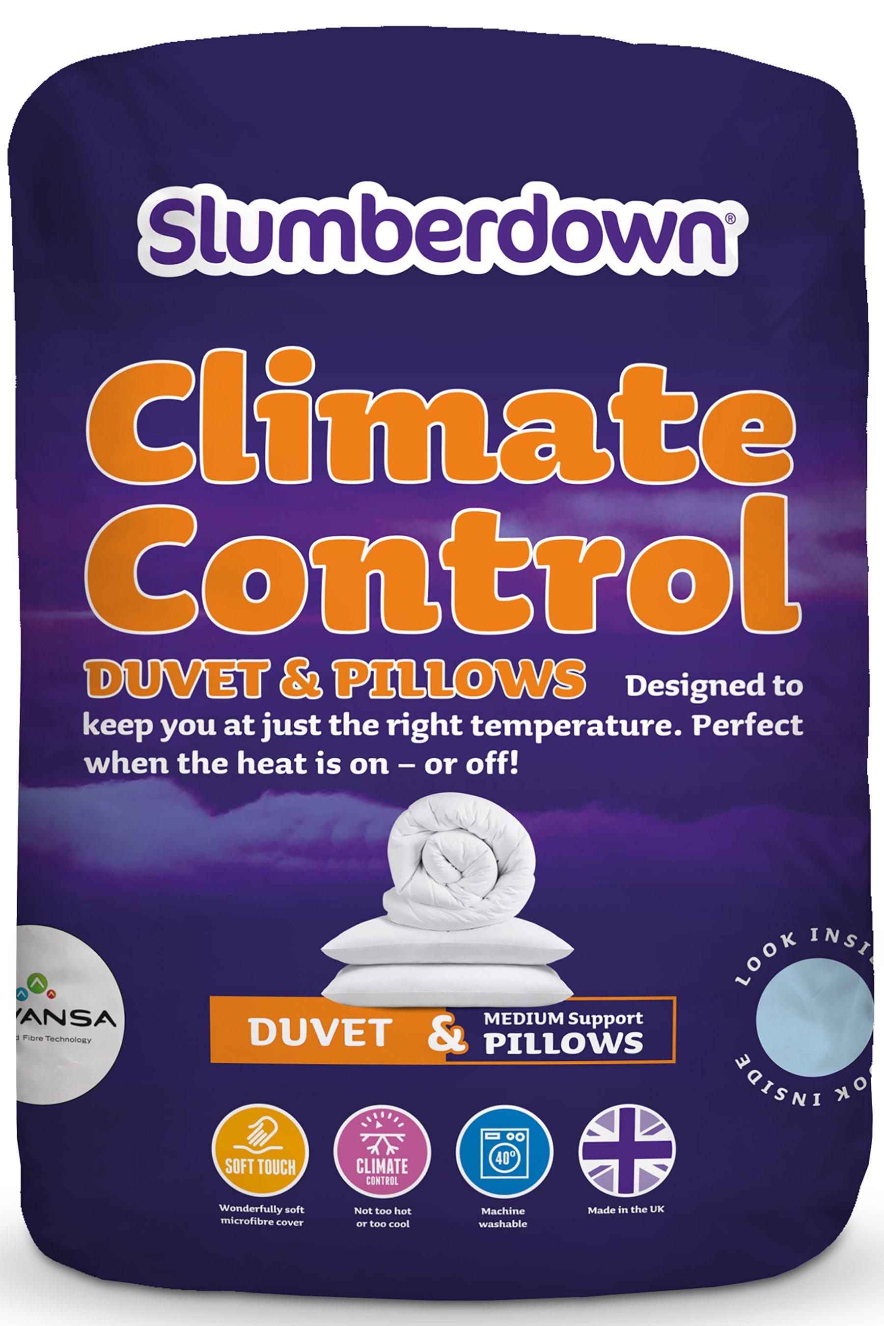 Slumberdown Climate Control 4 5 Tog Duvet And 2 Pillows Studio