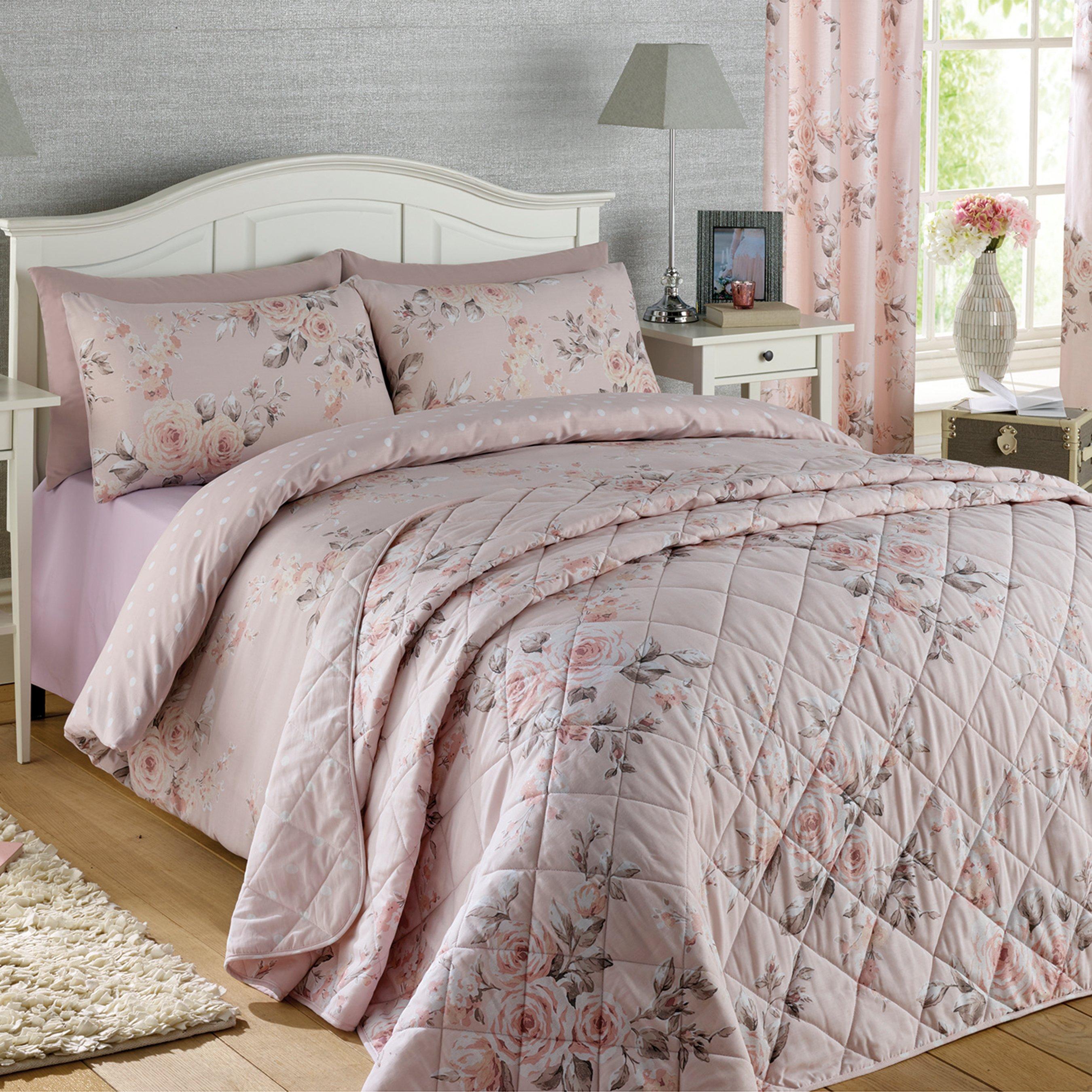 Canterbury Glitzy Blush Pink Lined Curtains Studio