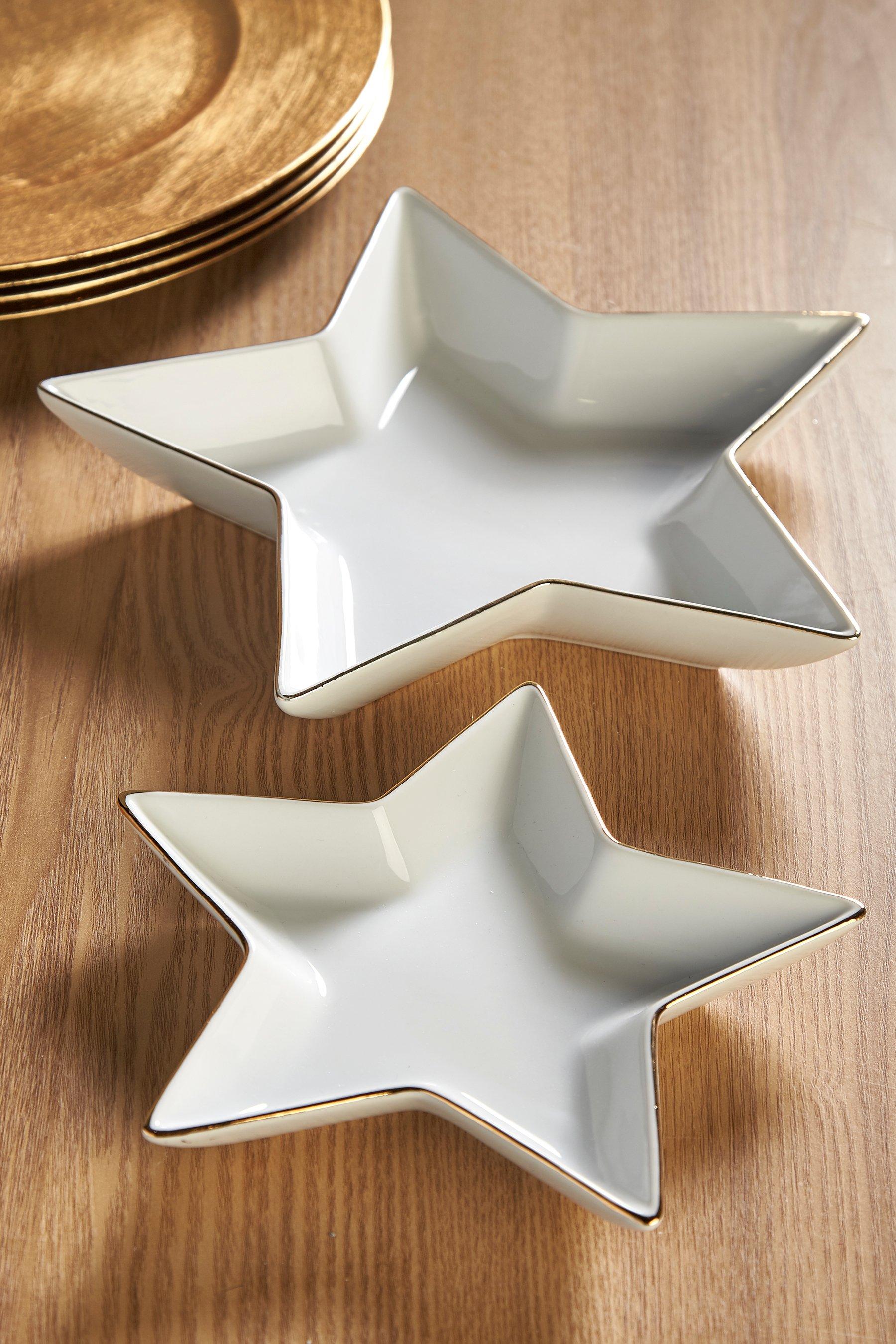 star shaped ceramic plates