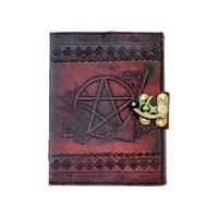 Image of Pentagram Leather Embossed Journal and Lock