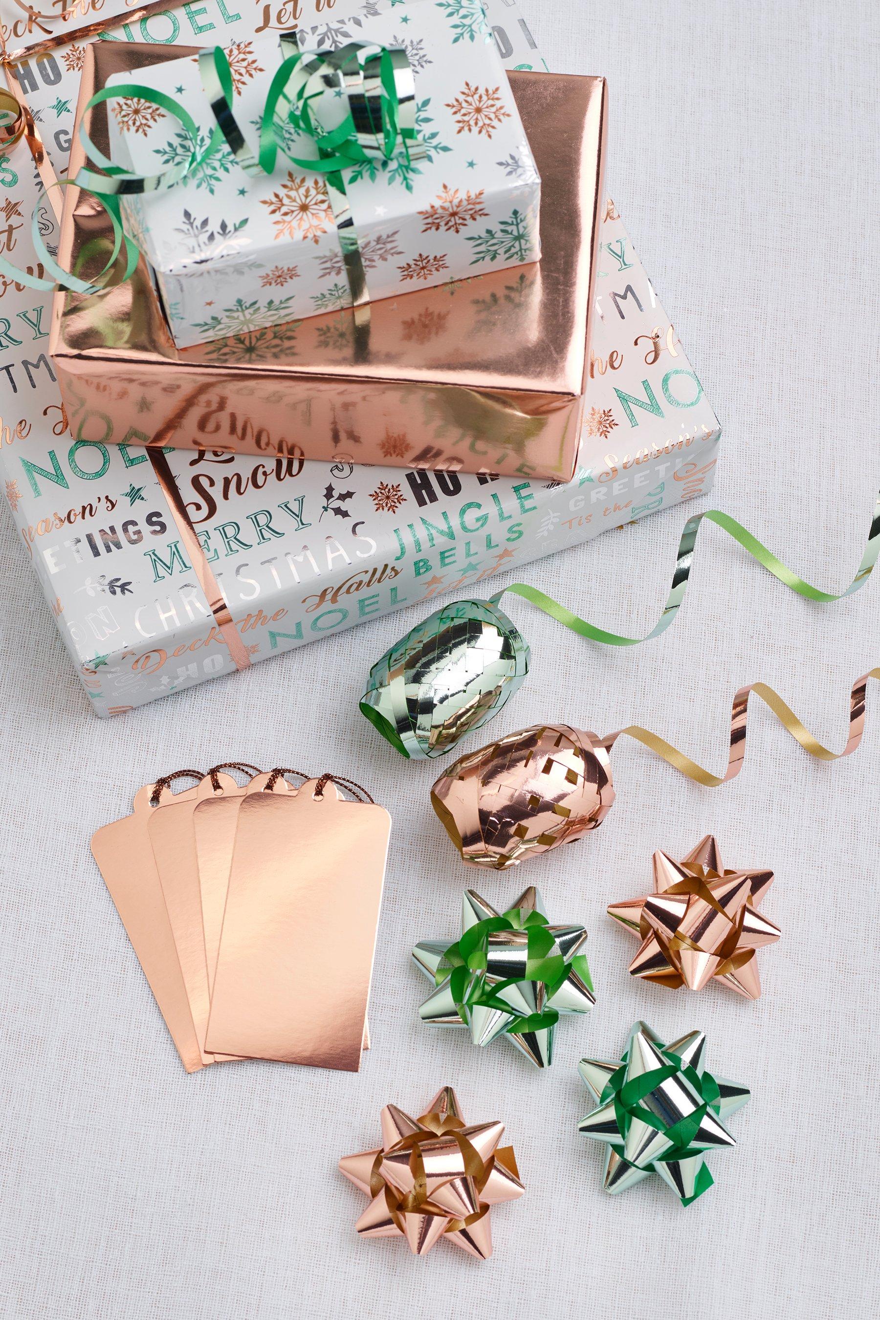 Rose Gold and Mint Wrapping Paper Set