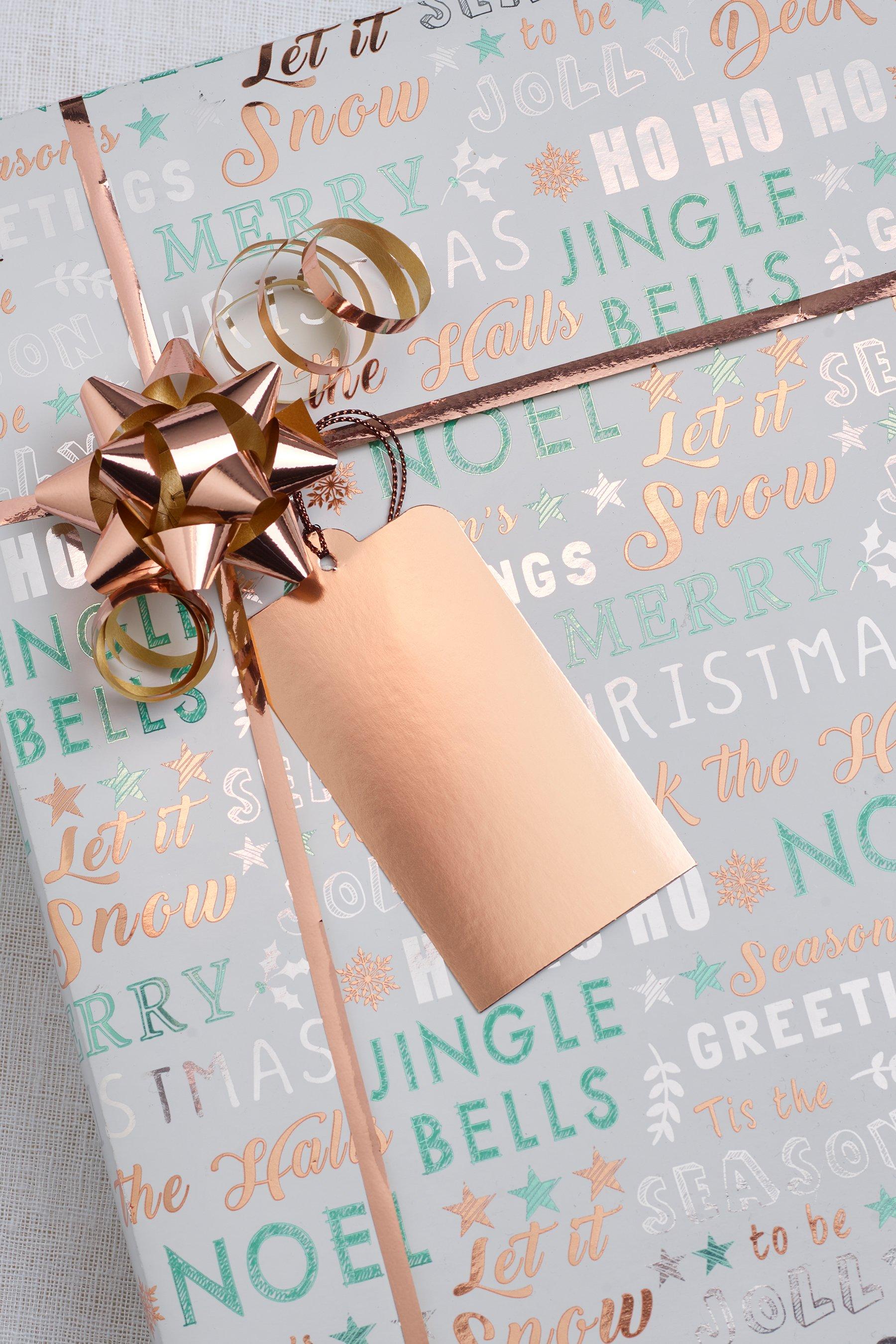 Rose Gold and Mint Wrapping Paper Set