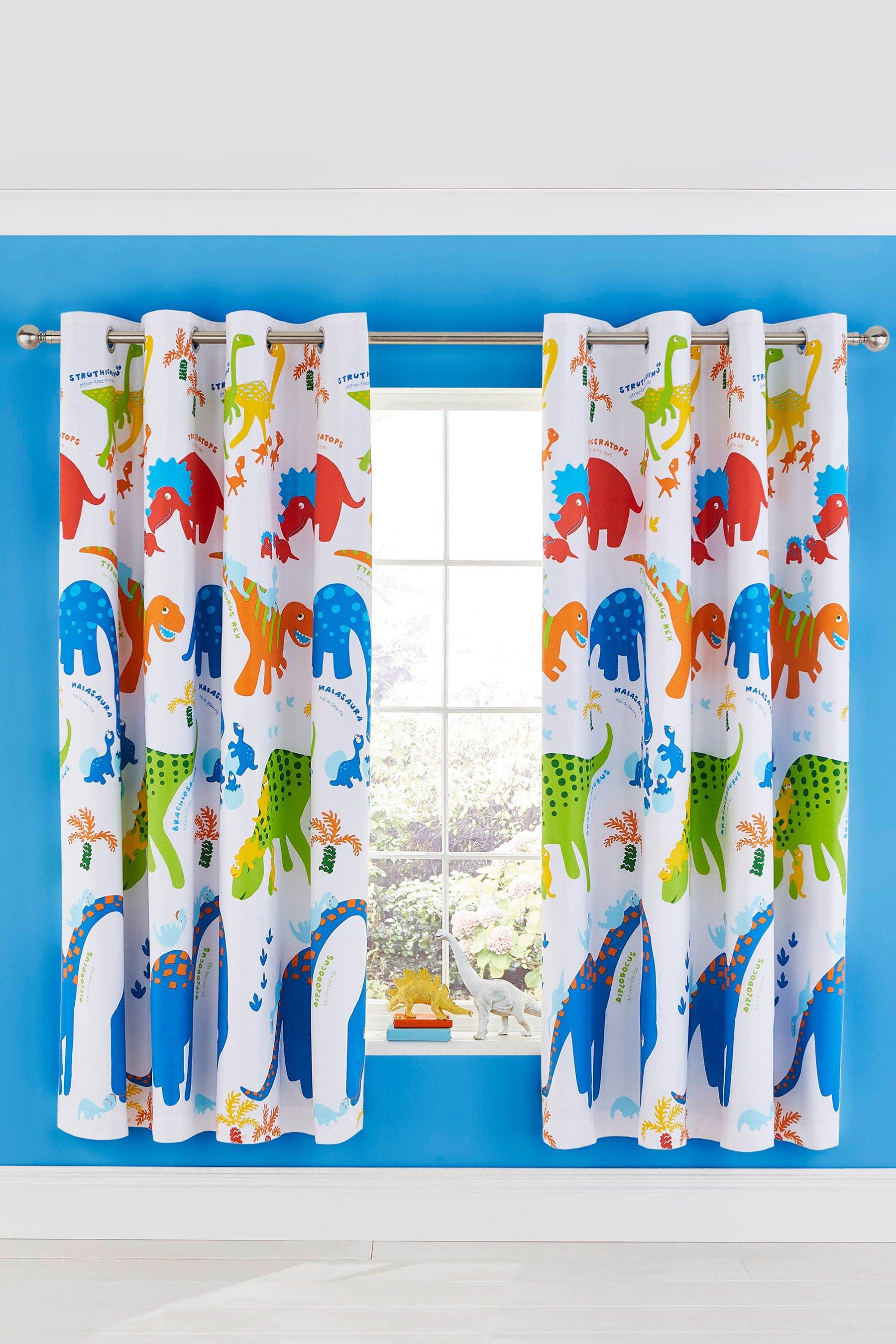 Dino Saw Lined Eyelet Curtains Studio