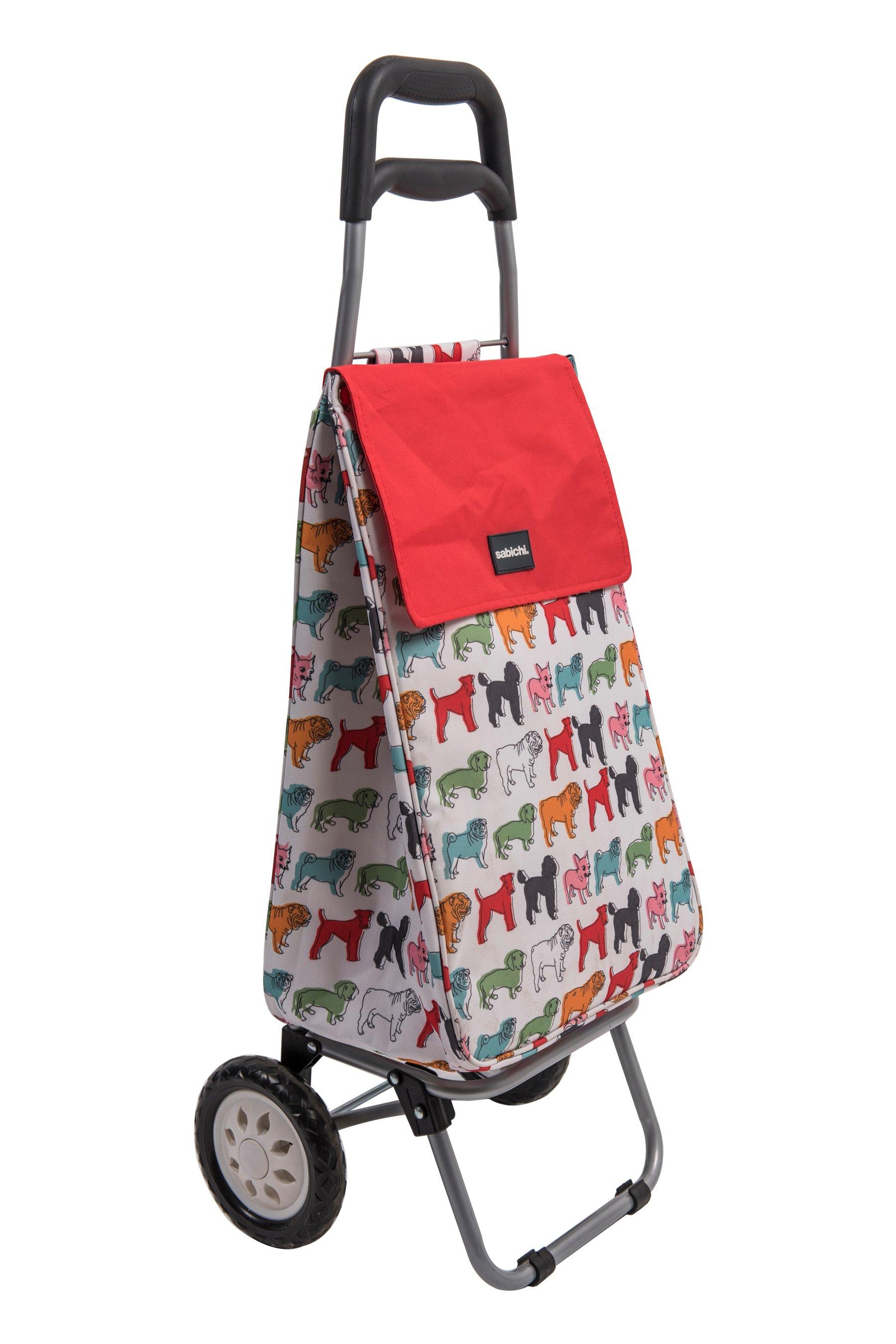 pug shopping trolley - red