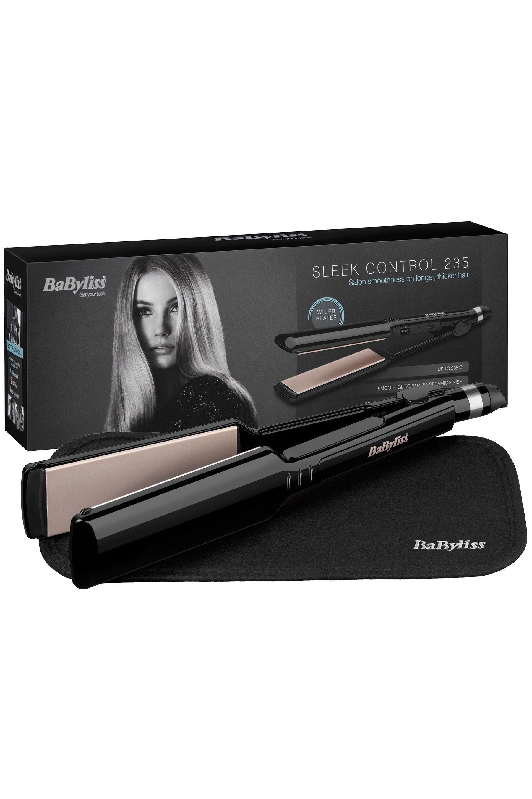 babyliss wide plate sleek control straightener