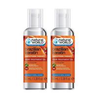 Natural World Brazilian Keratin Hair Oil Twin Pack