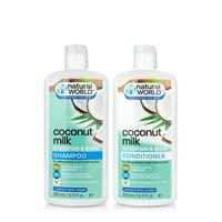 Natural World Coconut Oil Shampoo and Conditioner Set