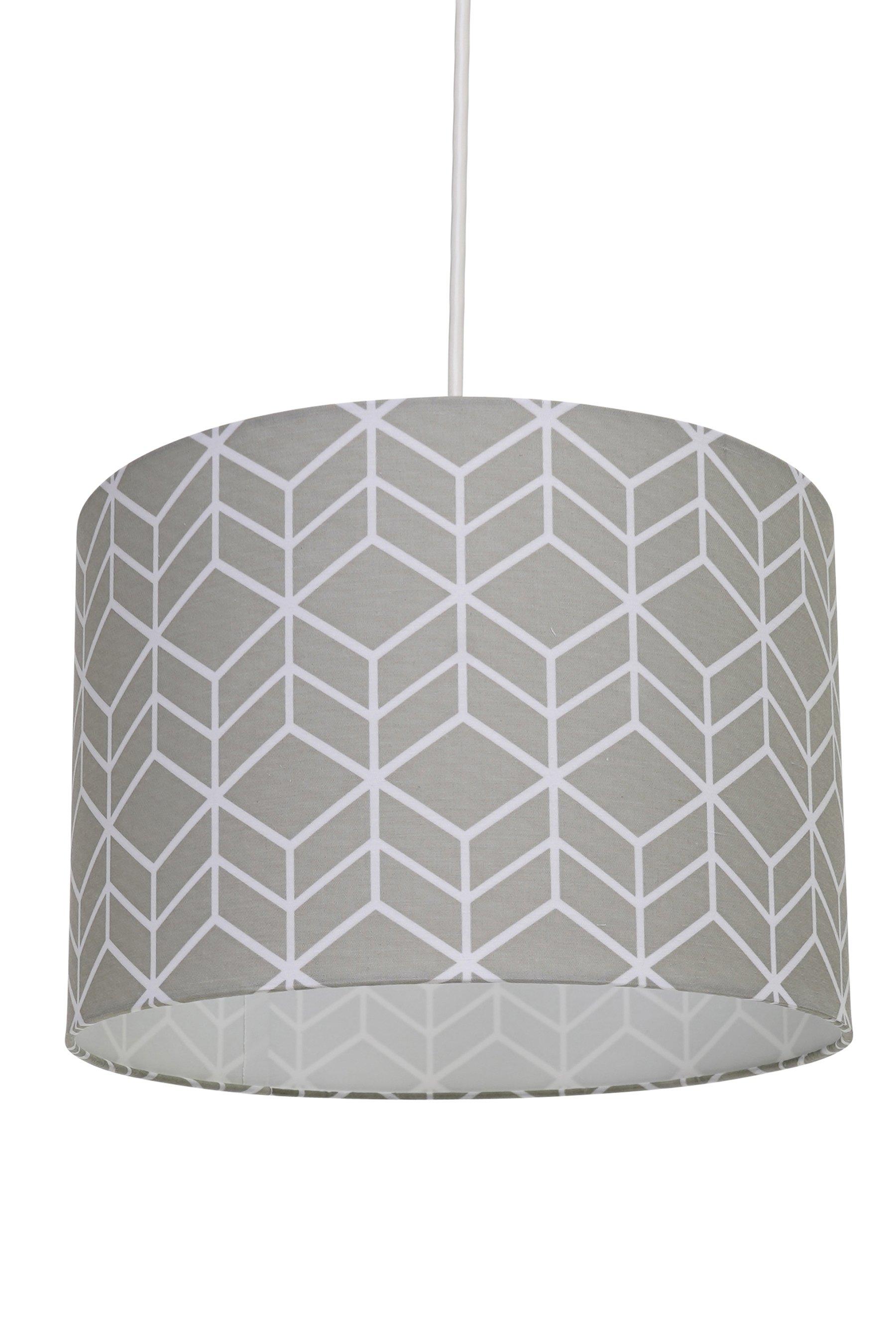 Vector Easy Fit Pendant Light - Grey - Plastic/Fabric/Metal