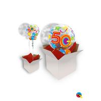 Image of 50th Birthday Brilliant Stars Bubble Balloon
