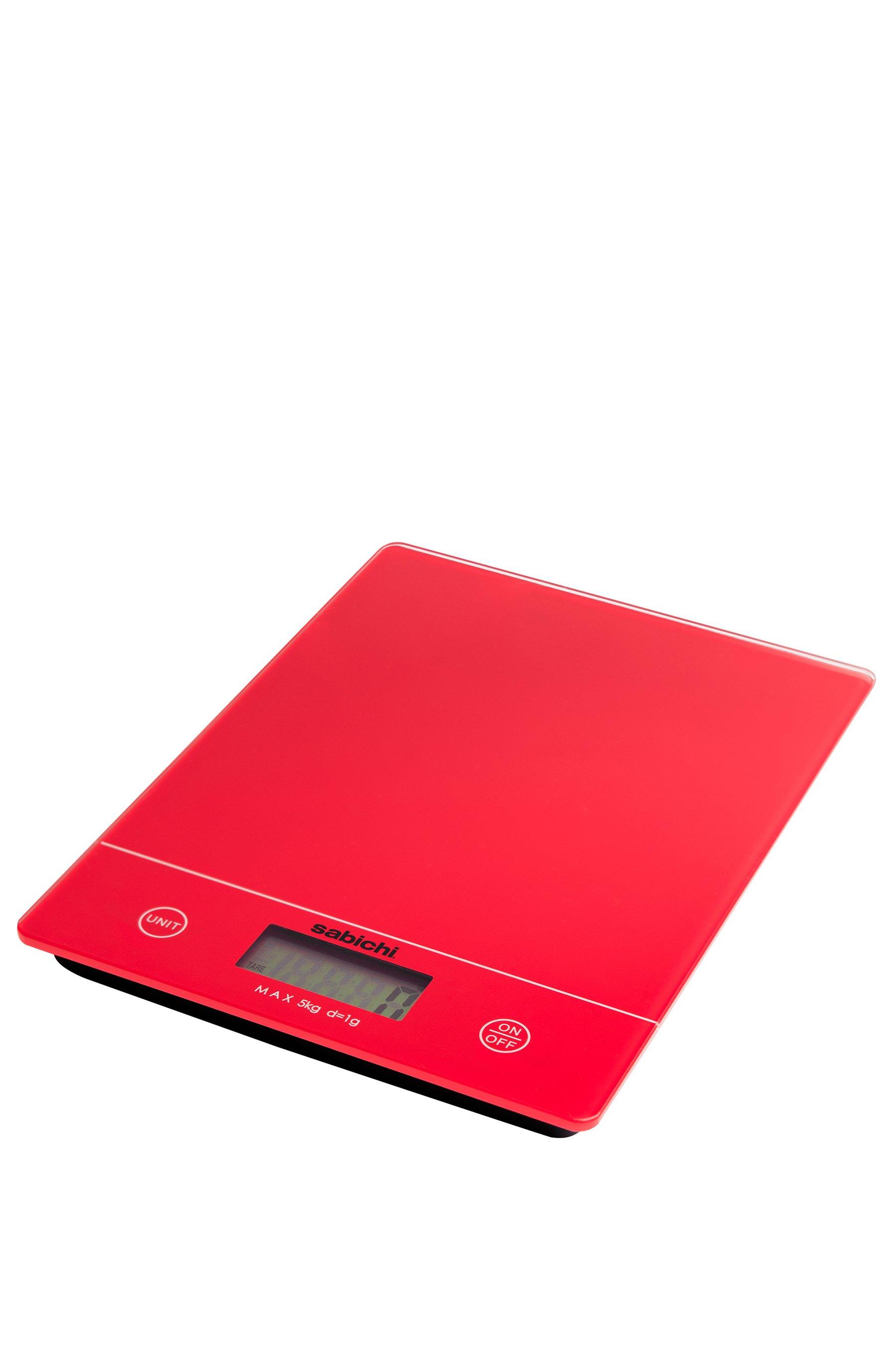 sabichi digital kitchen scales - red