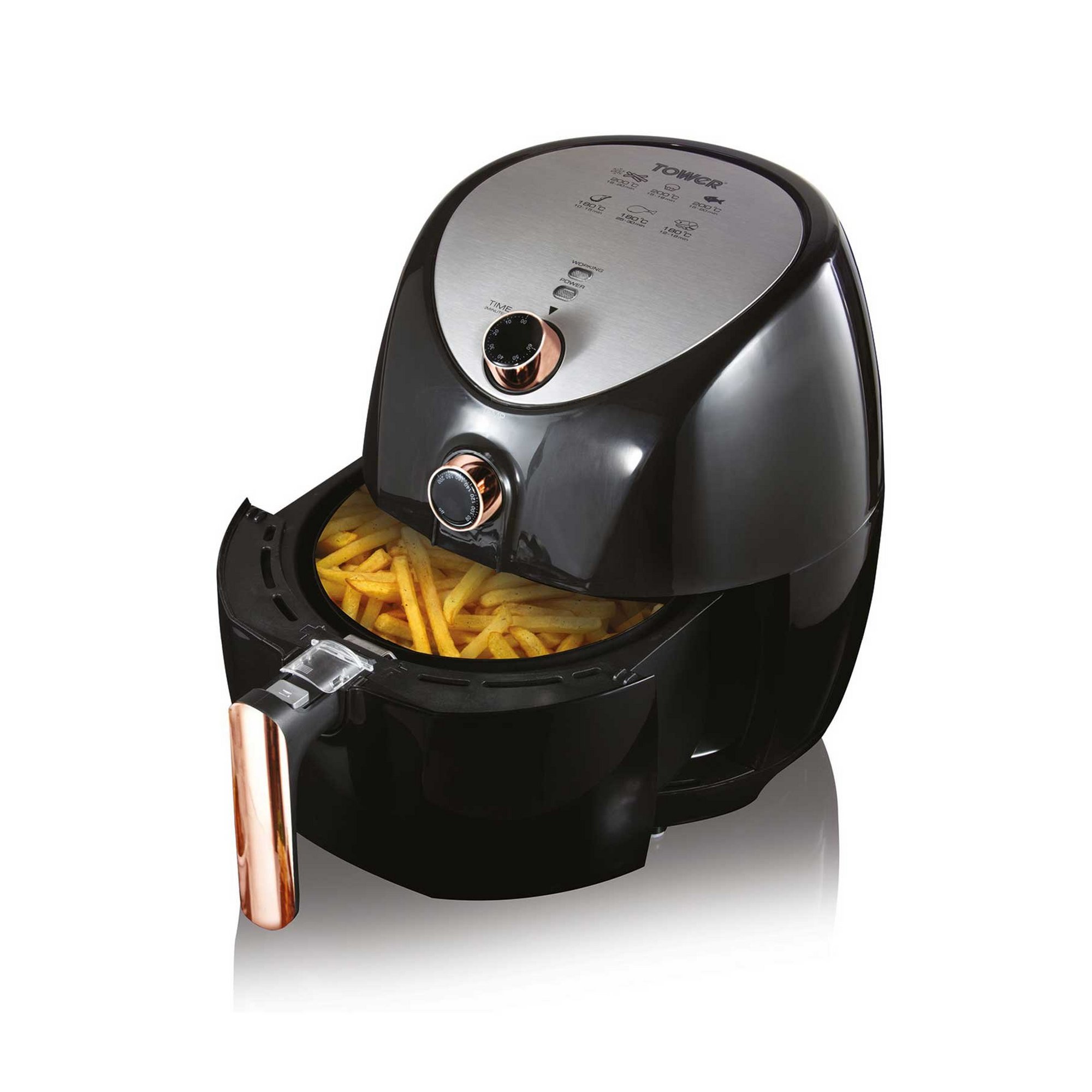 Tower Black and Rose Gold 4.3 Litre Air Fryer