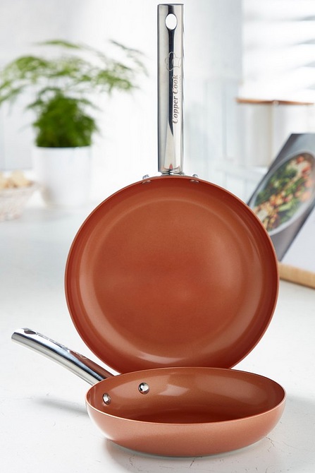 2 piece 10" & 8” New Nonstick Copper Frying pan set Free shipping! 