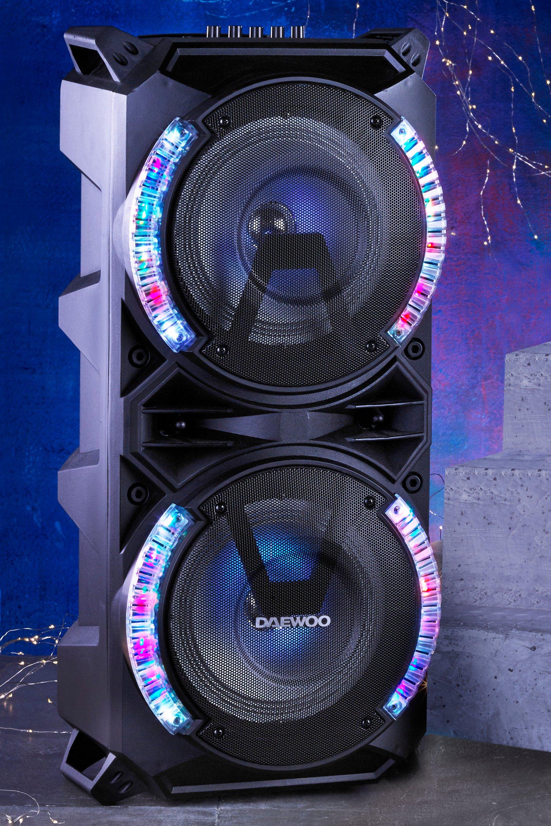 daewoo bluetooth subwoofer party speaker
