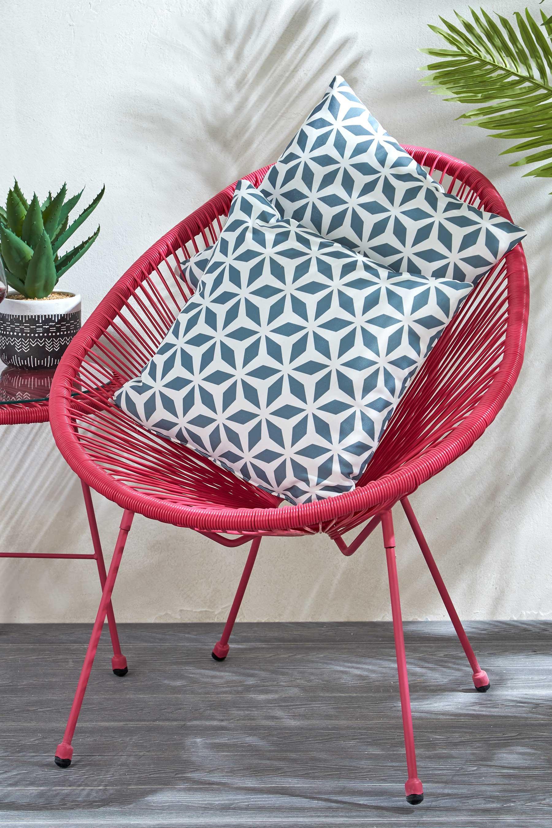 geometric outdoor seat cushions