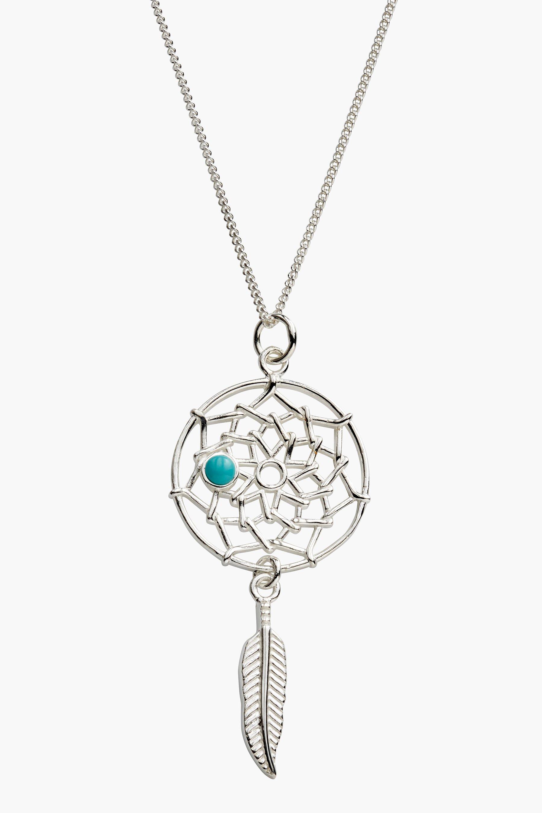 Sterling Silver Turquoise Dream Catcher 