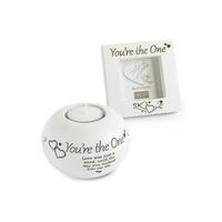 Image of Sentiment Frame and Tea Light Set - Youre the one