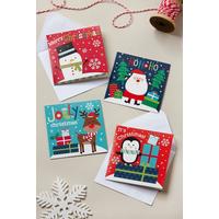 Image of Pack of 20 Jolly Characters Mini Christmas Cards