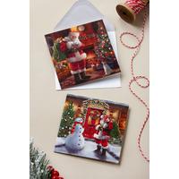 Image of Pack of 10 Traditional Santa Christmas Cards