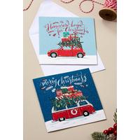 Image of Pack of 10 Festive Dash Christmas Cards