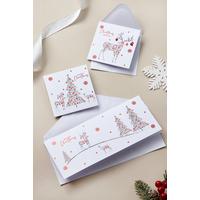 Image of Pack of 18 Bright Reindeer Trio Christmas Cards
