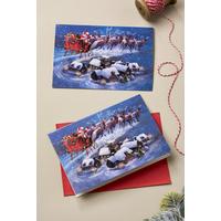 Image of Pack of 10 Luxury Santa Christmas Cards