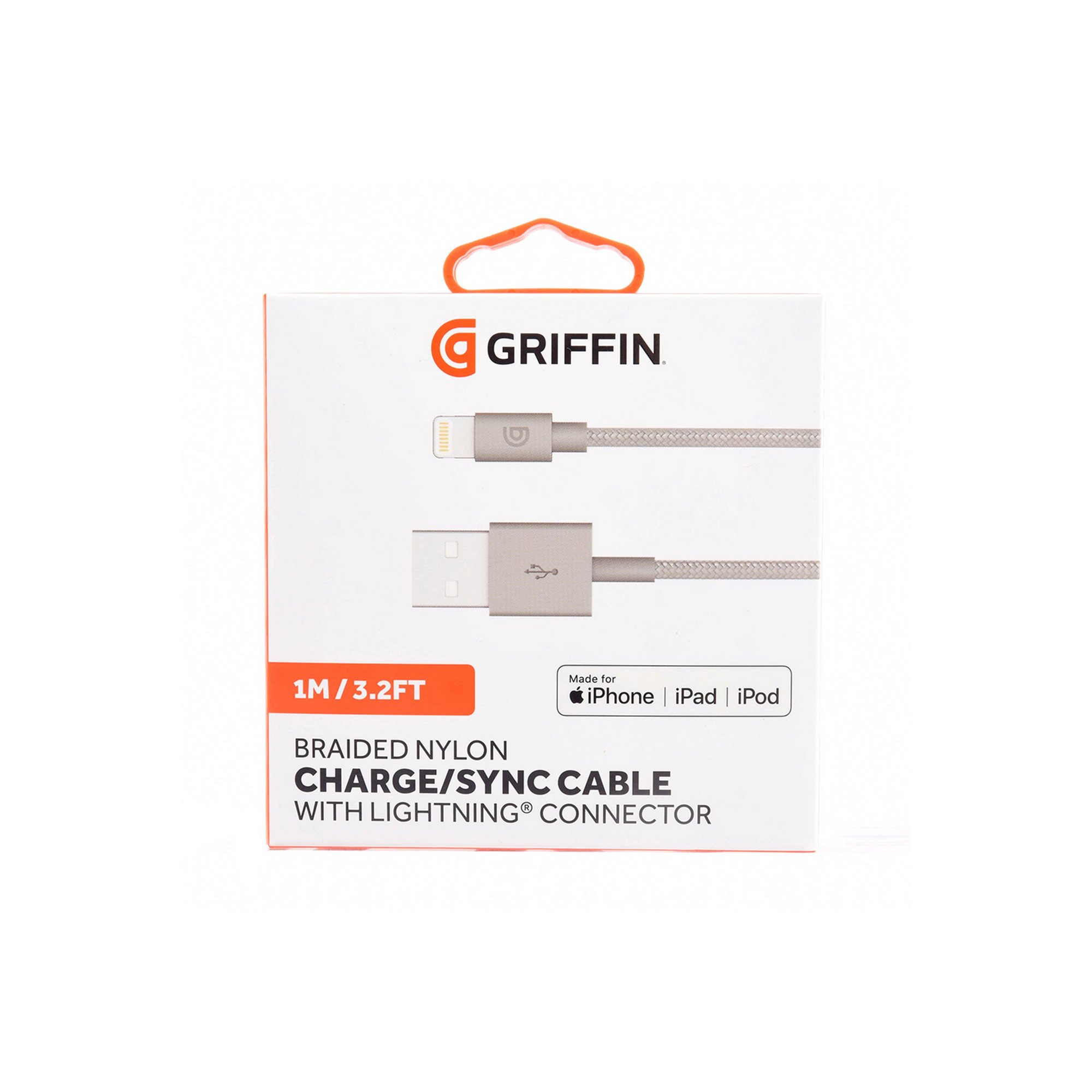 Griffin 1m Braided Lightning Charge Sync Cable