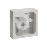 Image of Bambino White Plush Teddy Bear Rattle 15cm