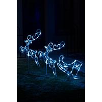 Image of LED Acrylic Reindeer and Sleigh