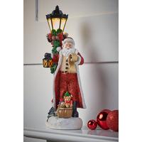 Image of Santa with LED Lamp Post Christmas Decoration