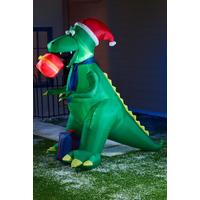 Image of 6ft Inflatable Christmas Dinosaur