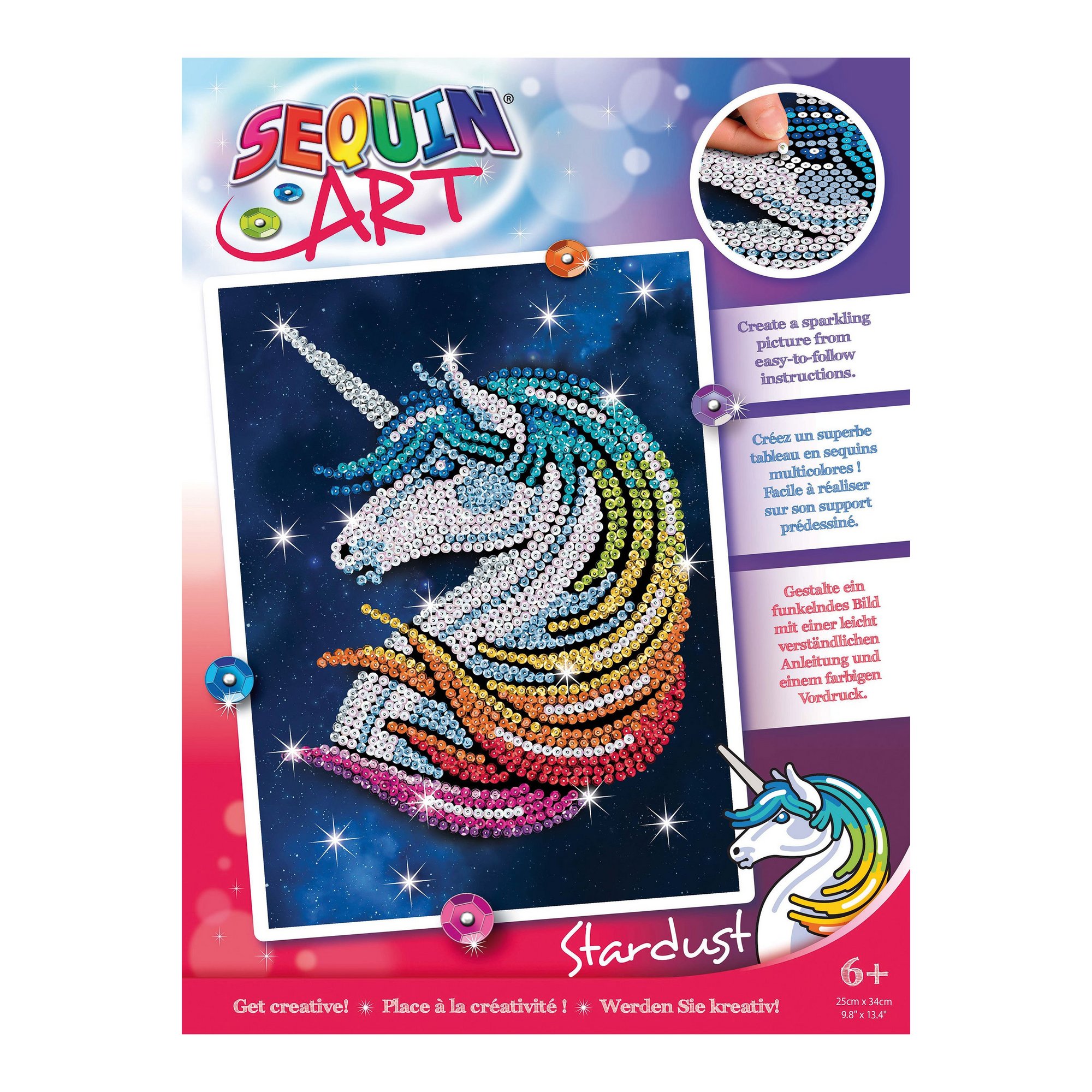 Stardust Unicorn Sequin Art