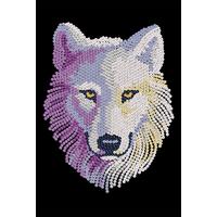 Image of Snow Wolf Sequin Art