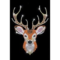 Image of Stags Head Sequin Art