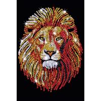 Image of Lion Sequin Art