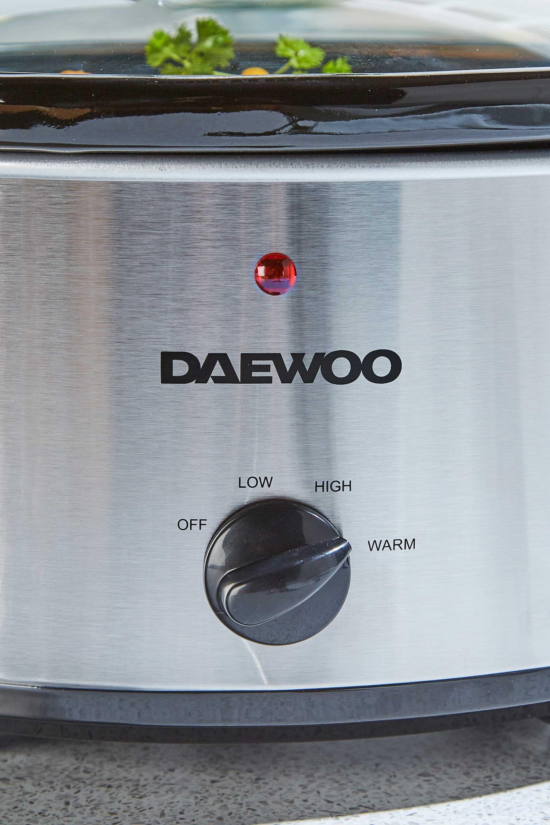 Daewoo 3 x 1.5L Triple Slow Cooker - Stainless Steel