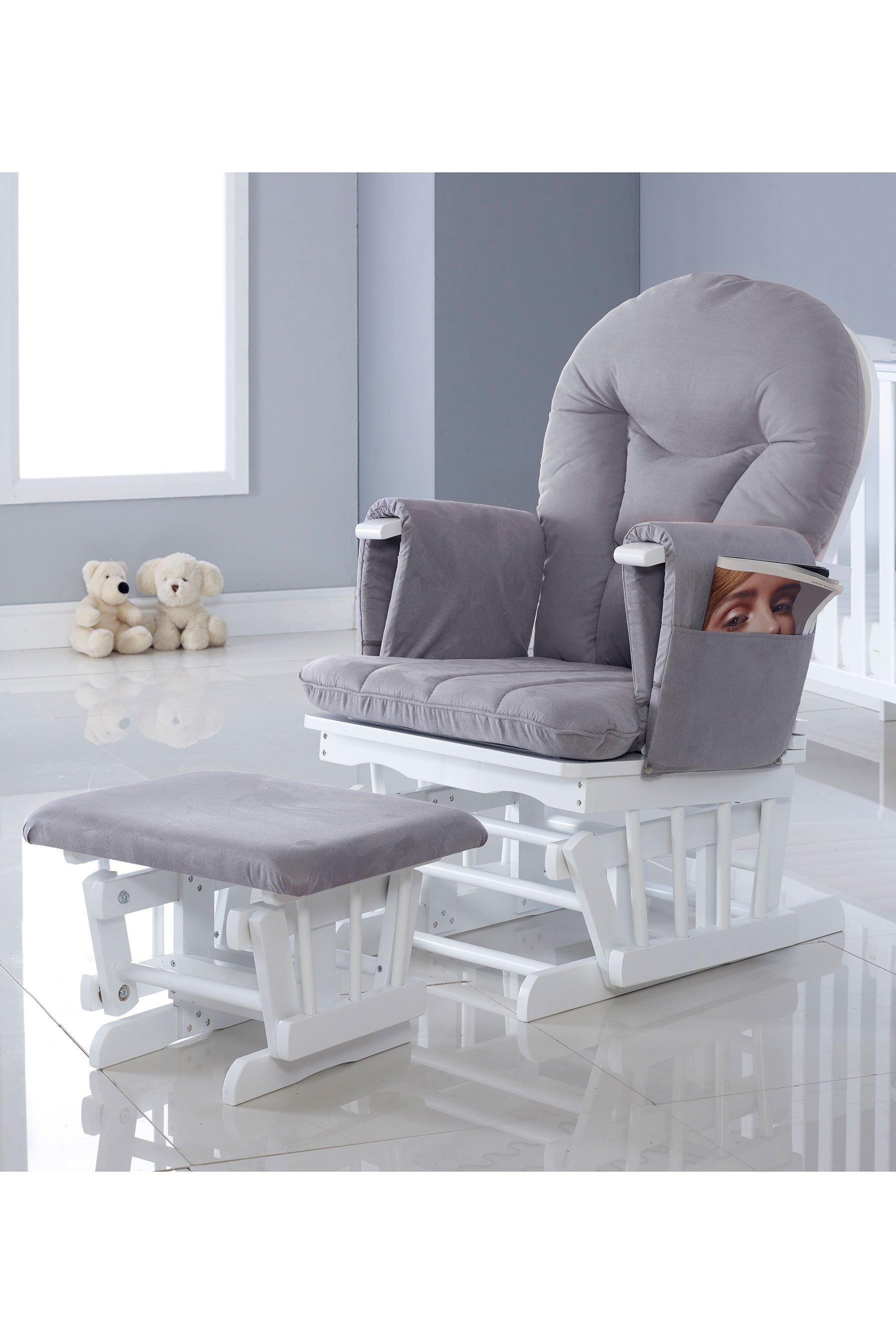 obaby reclining glider chair and stool