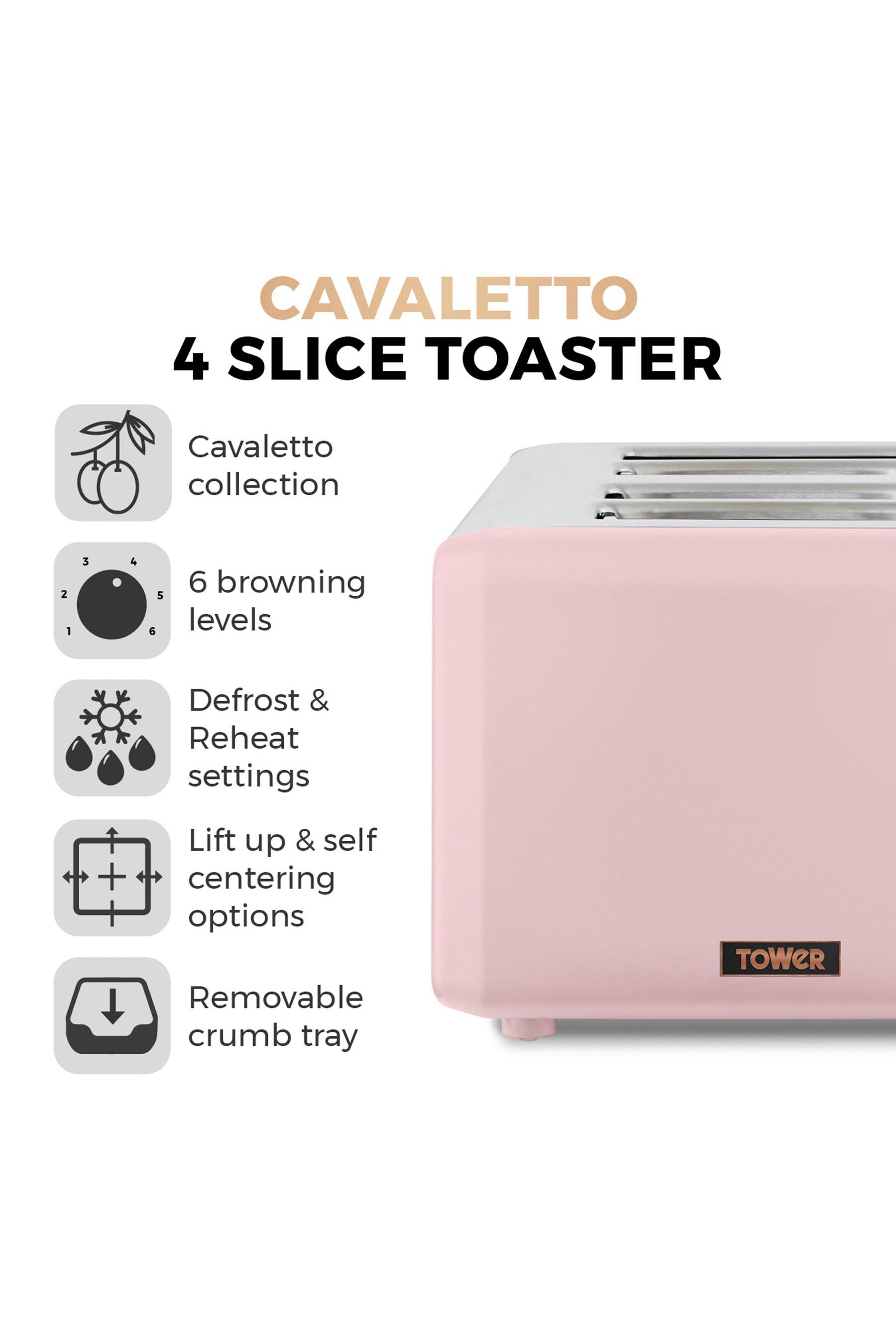 Cavaletto 4 Slice Toaster - Pink