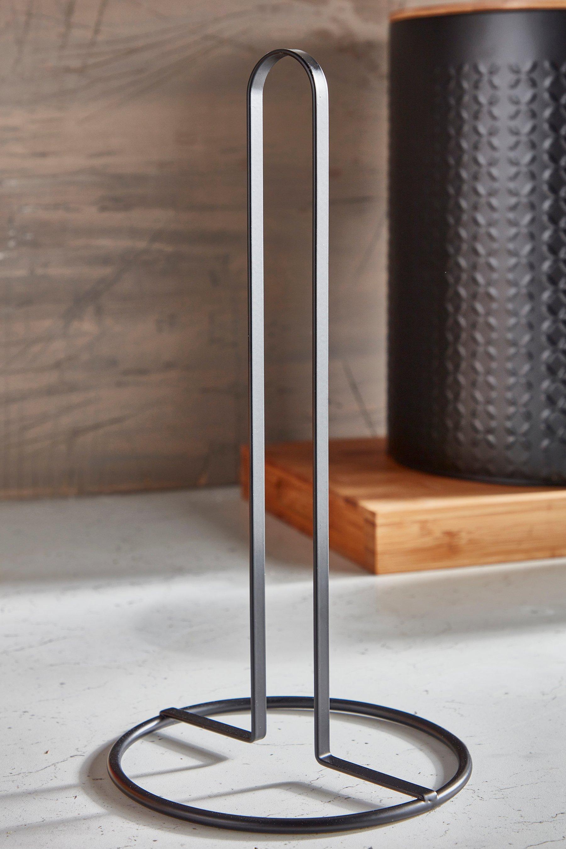 Homelife Black Metal Kitchen Roll Holder