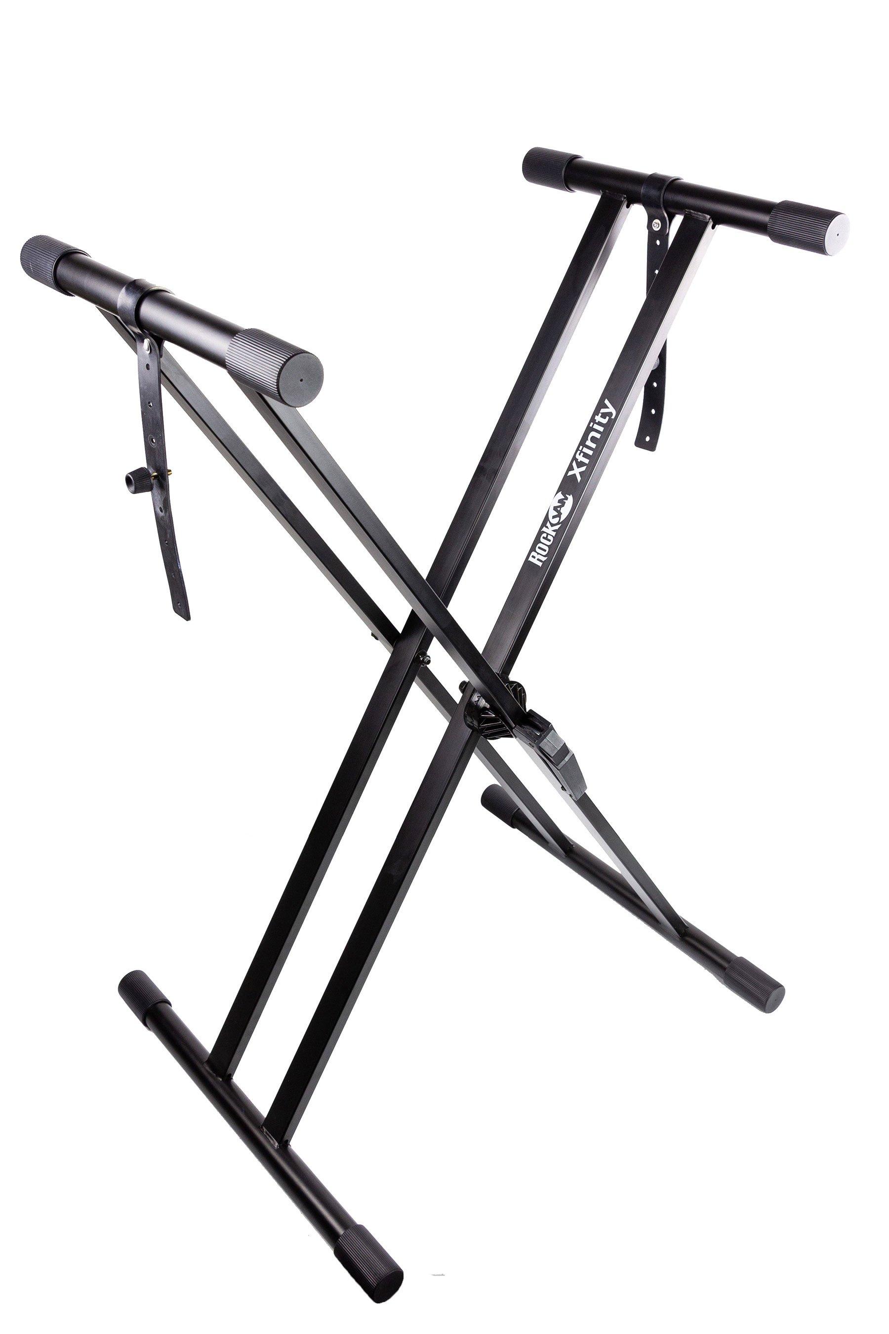 RockJam Pre-Assembled Keyboard Stand with Locking Straps
