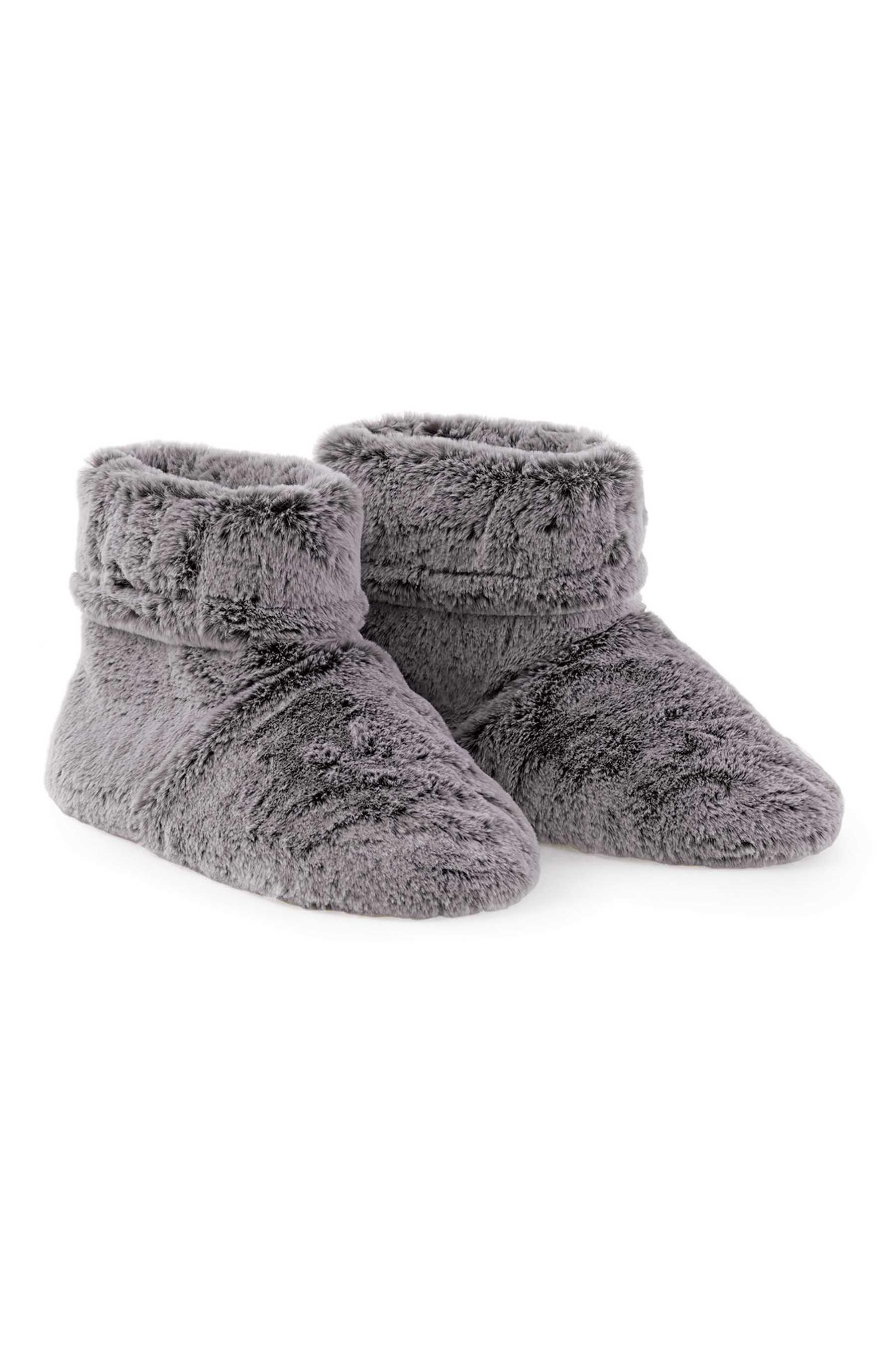grey slipper boots
