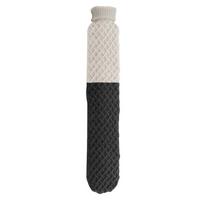 Grey and Cream Knit 2L Long Hot Water Bottle