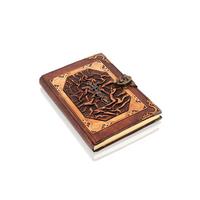 Image of Woodland Leathers Journal Dagger Sword Motif Genuine Leather