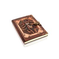 Image of Woodland Leathers Journal Tall Cat Motif Genuine Leather