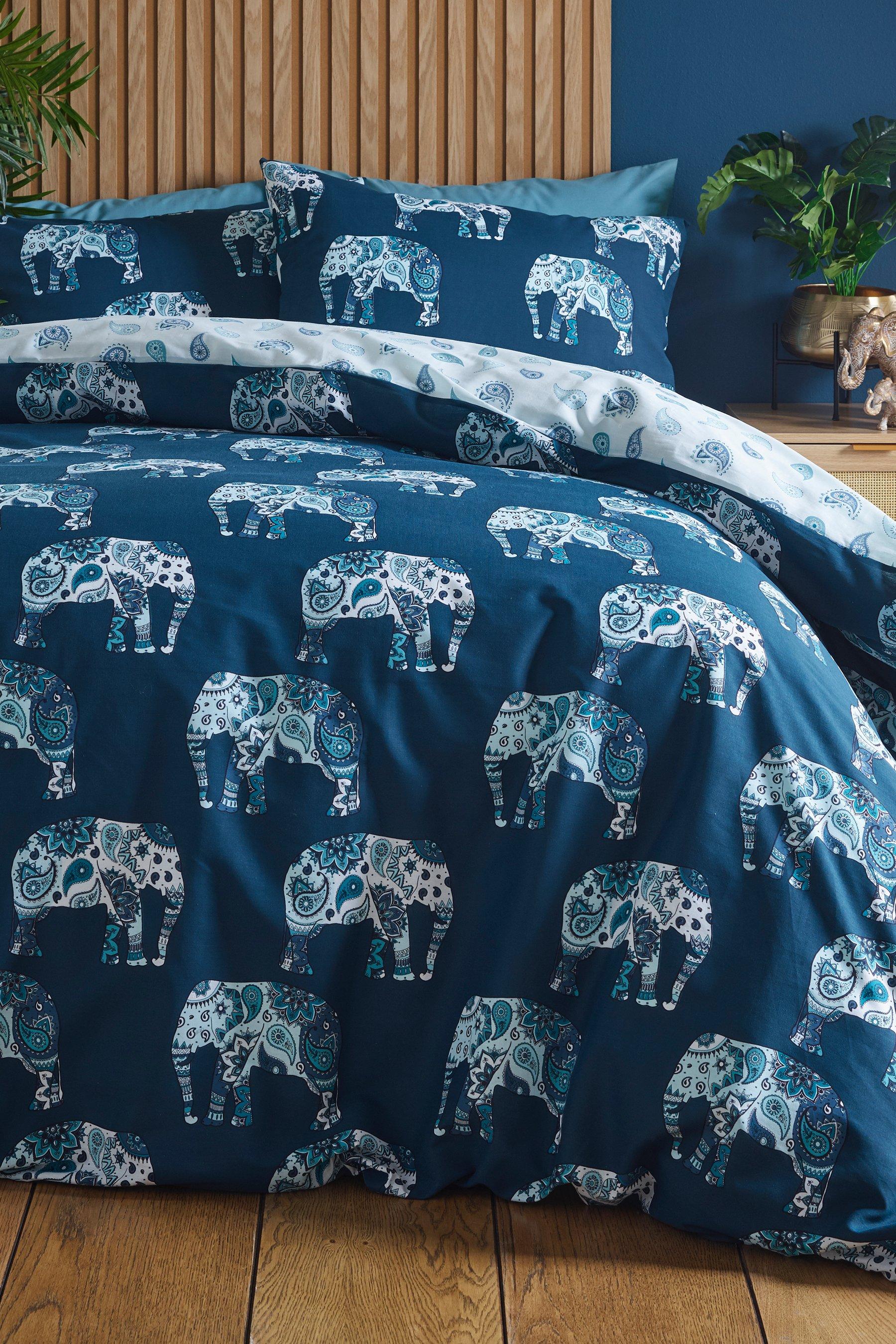 blue elephant duvet cover