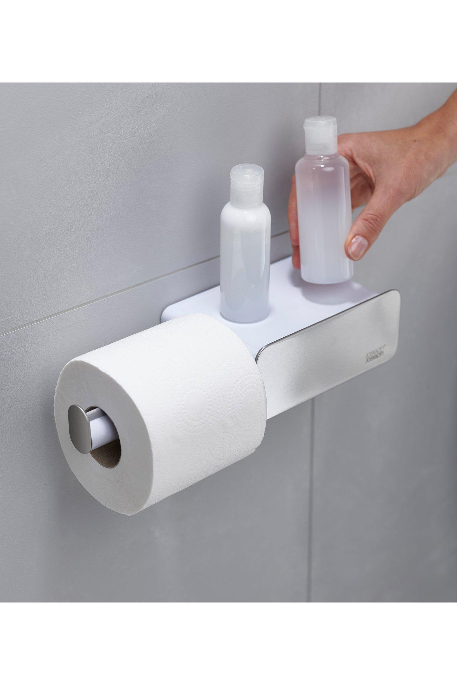 Joseph Joseph Toilet Roll Holder With Storage - White - Plastic