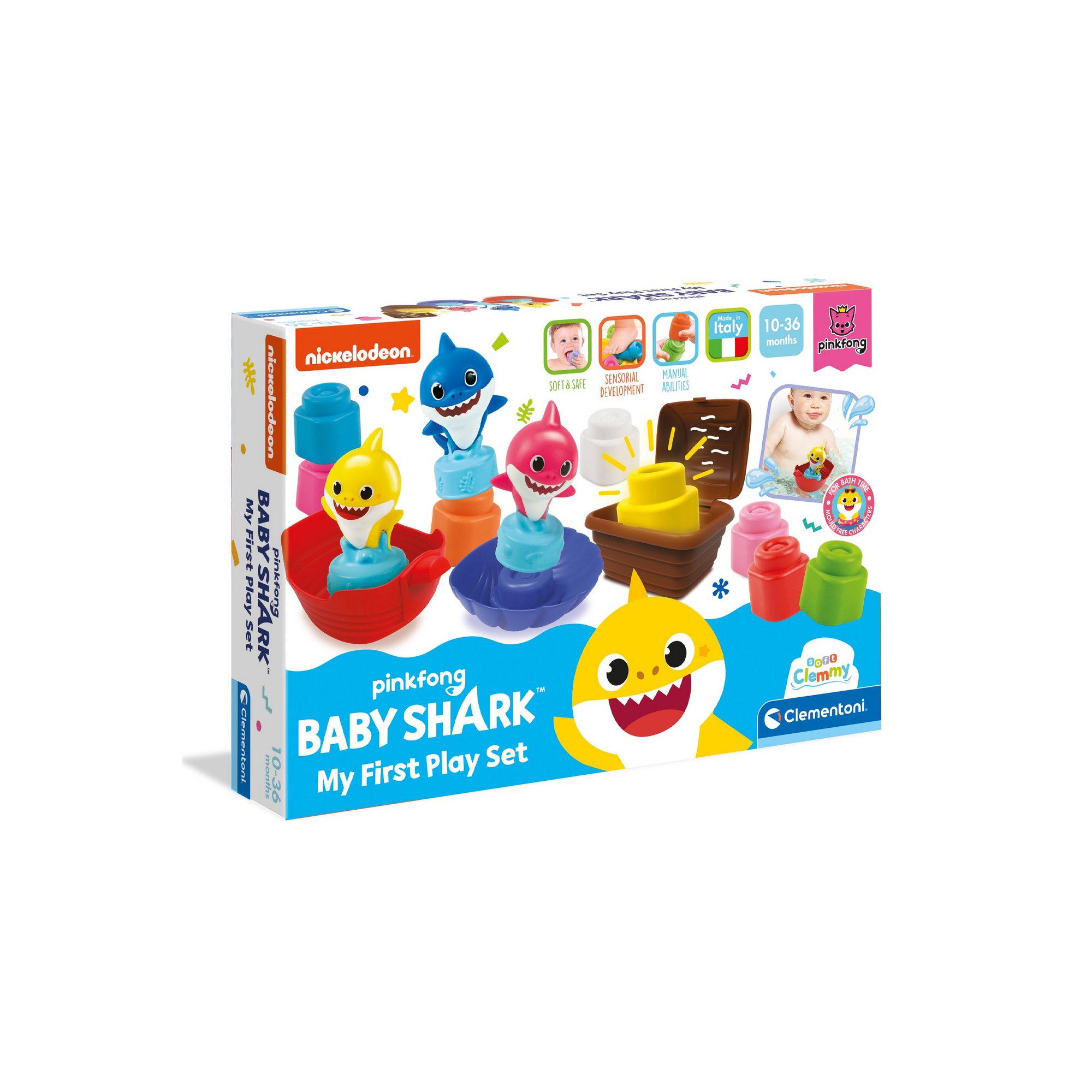 Baby Shark Clementoni Soft Clemmy Blocks Playset